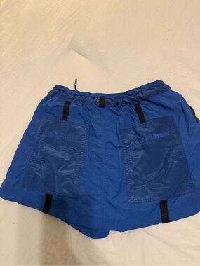 Blue Free People Utility Skirt